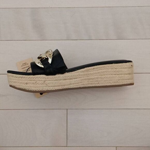 Madden NYC Women's Chain Espadrille Sandals Black Size 9 - Picture 3 of 8